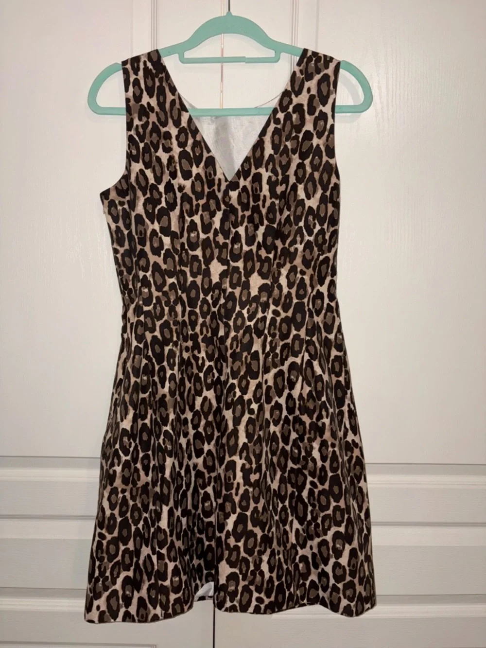 KATE SPADE DOMINO LEOPARD SHEATH DRESS size 6